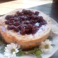 cheese cake au tofu coulis de cerises