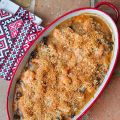 Gratin de crevettes aux champignons
