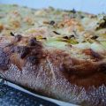Pizza chic saumon poireaux, Recette Ptitchef