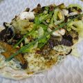 Flatbread aux champignons, mozzarella,[...]