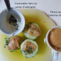 Concombre farci au caviar d
