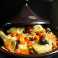 Tajine de poulet aux carottes, pruneaux et[...]