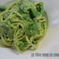 Spaghettis au pesto de roquette et de tofu aux[...]