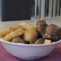 Joues de porc confites et pommes de terre