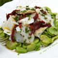 Salade de fèves et morue , vinaigrette aux[...]