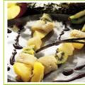 Brochettes de fruits à la fondue de chocolat