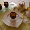 Oeufs chocolat surprise panna cotta coco mangue