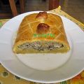 Pâté roulé de poulet farci aux champignons,[...]