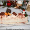 Bûche de Noël chocolat au lait Cointreau/orange