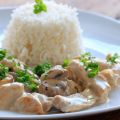 Aiguillettes de poulet à la crème fraîche