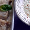 Poisson au basilic, sauce au chèvre