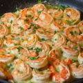 Gambas à la crème fraîche
