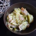 Salade de pommes de terre, asperges et saumon[...]