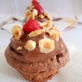 CUPCAKES AU NUTELLA, NOISETTES ET FRAISES