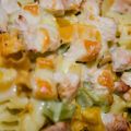 Gratin de pates aux légumes et poulet