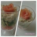 VERRINE SAUMON AVOCAT CRABE