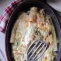 Gratin de poireaux au thym et au parmesan