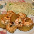 Crevettes au caramel d'ananas