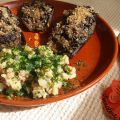 Aubergines farcies au chèvre et à l'estragon