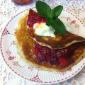 Pancakes à la compote de pomme-prune vanillée