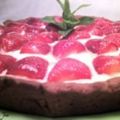 Tarte aux fraises chocolatée
