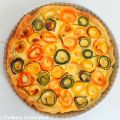 Tarte rose de légumes (carottes et courgettes)[...]