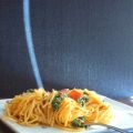 Spaghetti ricotta, bette à carde, et citron