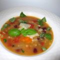 Soupe au riz et aux haricots rouges