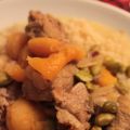 Tajine de veau aux abricots secs et pistaches