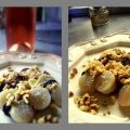 St jacques vitelotte, noix et parmesan