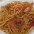 Spaghetti au poulet et légumes à la sauce soya[...]