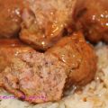 BOULETTES AU JAMBON SAUCE AUX CANNEBERGES