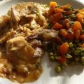 Cuisse de dinde au cidre petits pois carottes,[...]