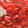 Tarte aux fraises, creme mascarpone, sablé coco