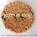 Tarte à la confiture de myrtille et à l'amande