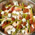 Salade haricots verts-thon-crevettes-anchois