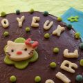 Gâteau d'anniversaire au chocolat décors pâte[...]
