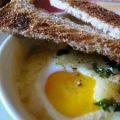 Oeufs cocotte aux champignons de paris & comté,[...]