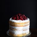 Layer cake aux cranberries