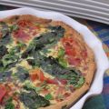 tarte épinard, jambon de pays et persil