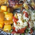 Riz aux petits pois et tomates séchées