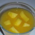 Panna cotta vanille-mangue