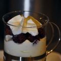 Espuma au chocolat blanc - framboises