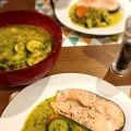 Légumes au curry indien et darne de saumon[...]