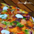 Pizza colorée au saumon fumé, poireaux et[...]