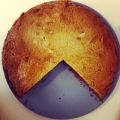 Le gâteau magique vanille, caramel et chocolat.