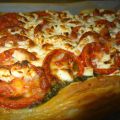 Pizza feuilletée aux tomates et chèvre