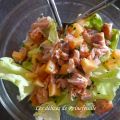 Salade au saumon et au melon