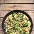 Mon omelette au chou-fleur et aux champignons