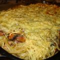 Gratin de spaghettis aux fruits de mer